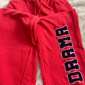 Bershka Drama sweatpants, size small, red